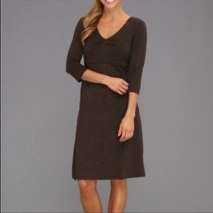 Horny Toad Small V-neck Rosalinda Cotton Dress with 3/4 sleeves